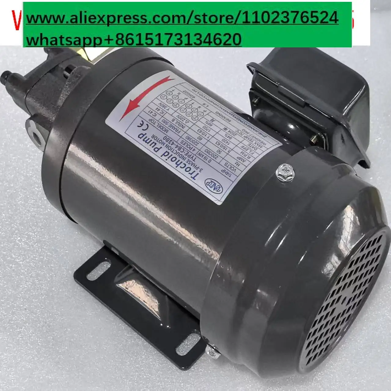 Three Phase 380V Motor Electric Triangle Pump Machine Tool Lubricating Oil Pump 12A Cycloidal Gear Oil Pump