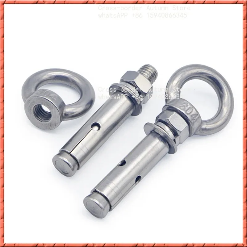 304 Stainless Steel Lifting Ring Expansion Hook Screw M6 M8 M10 M12 Water Heater Swing Bolt for Plumbing And HVAC