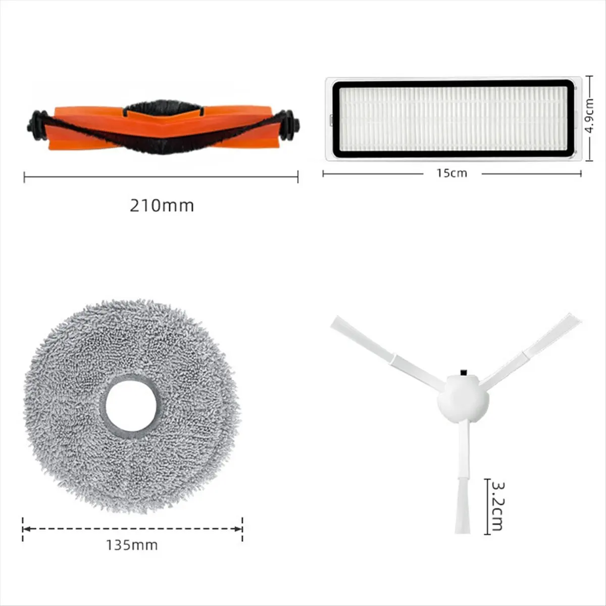 AB30 Accessories for Robot Vacuum Cleaner X20+/X20 PLUS Main Brush Side Brush Mop Filter