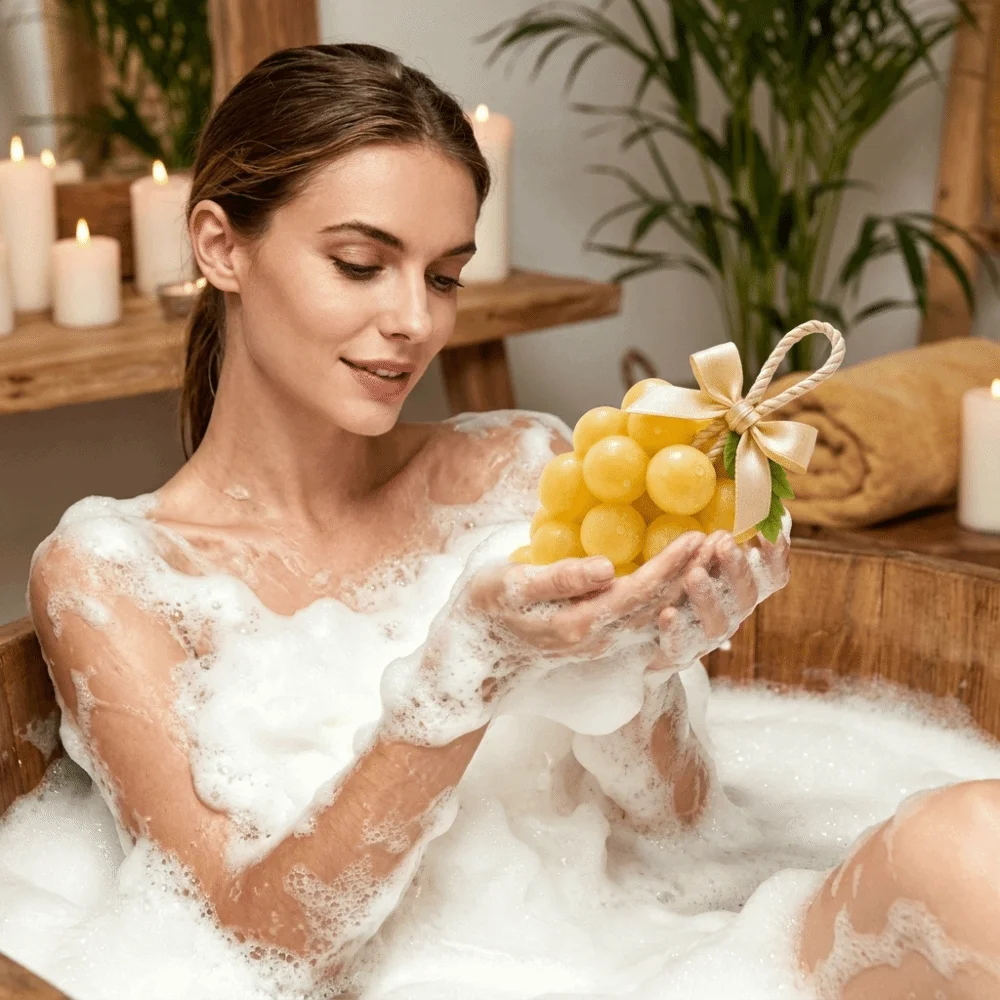 Fresh Fragrance Grape Cluster Soap Wash Face Bathe Bathroom Fragrance Cleaning Dirt Gifts Decorative Soap Daily Use