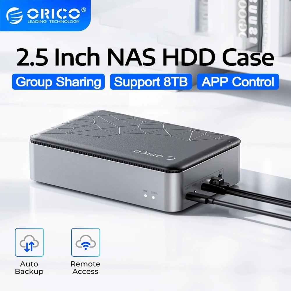 

ORICO Home storage 2.5-дюймовый корпус для NAS HDD, сетевой бокс для хранения данных, внешний корпус для HD-дисков, мини-NAS, персональный облачный сервер
