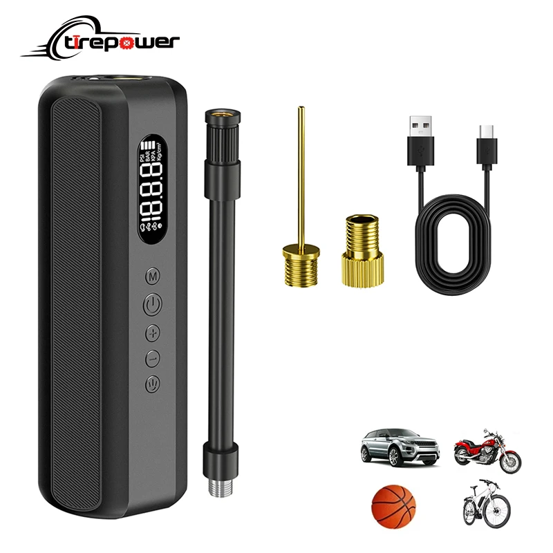 

Portable Smart Digital Display Car Inflation Pump Multi-Functional Built-In Air Tube Smart Lighting Large Battery Capacity