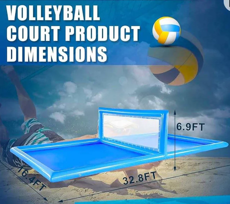 Pool Inflatable Volleyball Field Water Volleyball court rental Inflatable Tennis Court for Sport Games