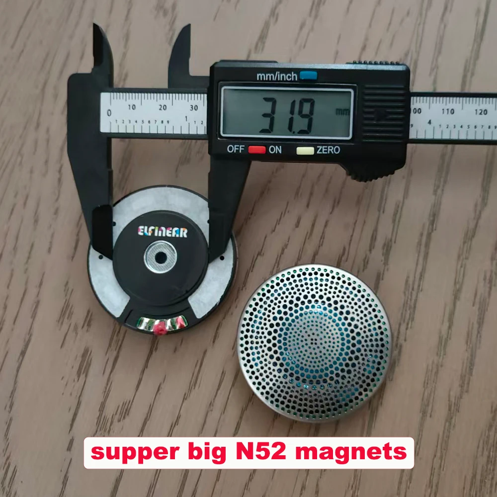 ELFINEAR Azure Drive 50mm Hochwertiger N52-Treiber 32Ω 120dB für DIY-Kopfhörer-Modifikation, Inklusive Kostenlosen Edelstahlgittern – Detail 10