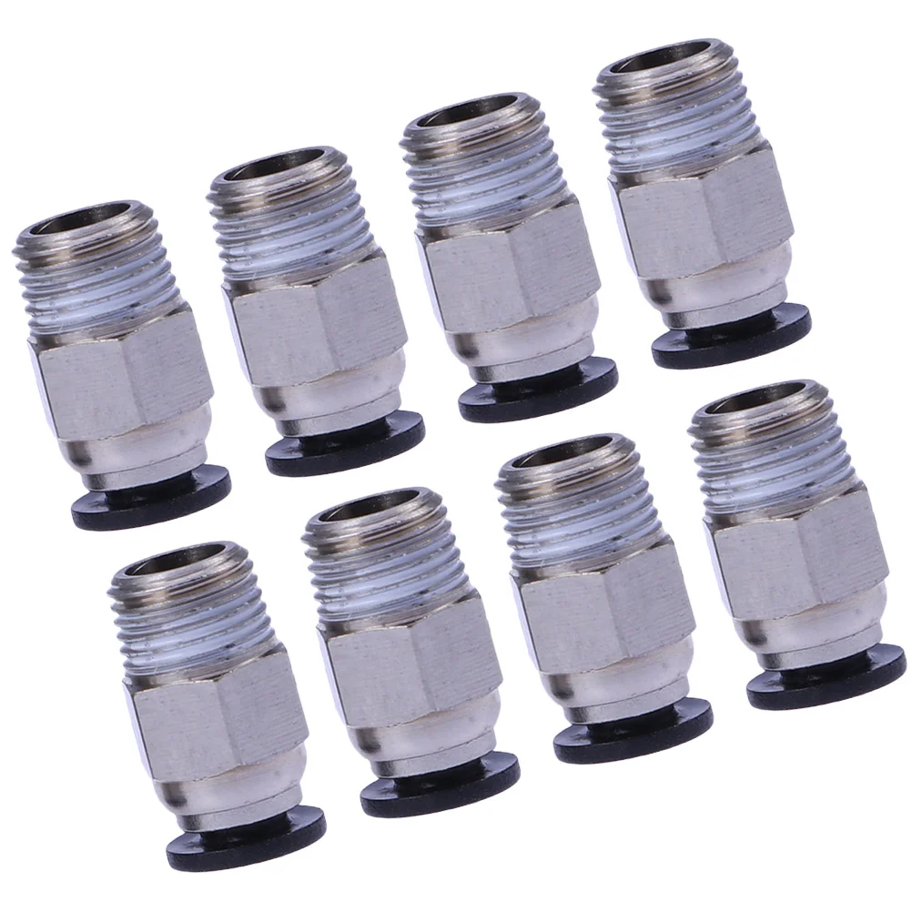 8Pcs 3D Printer Nozzle Joint High Quality Ptfe Tube Fitting Male Straight Connector for Metal Extruder Easy Push Pull Design