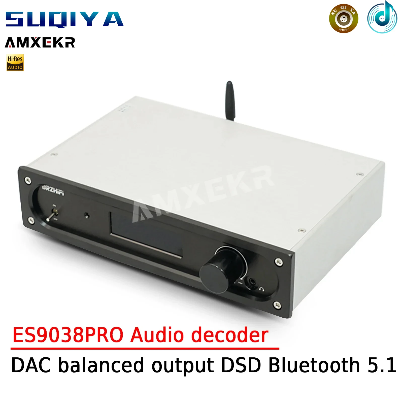 

AMXEKR SU3B ES9038PRO Audio Decoder DAC Balanced Output Ear Playback All-in-one DSD HD Bluetooth 5.1