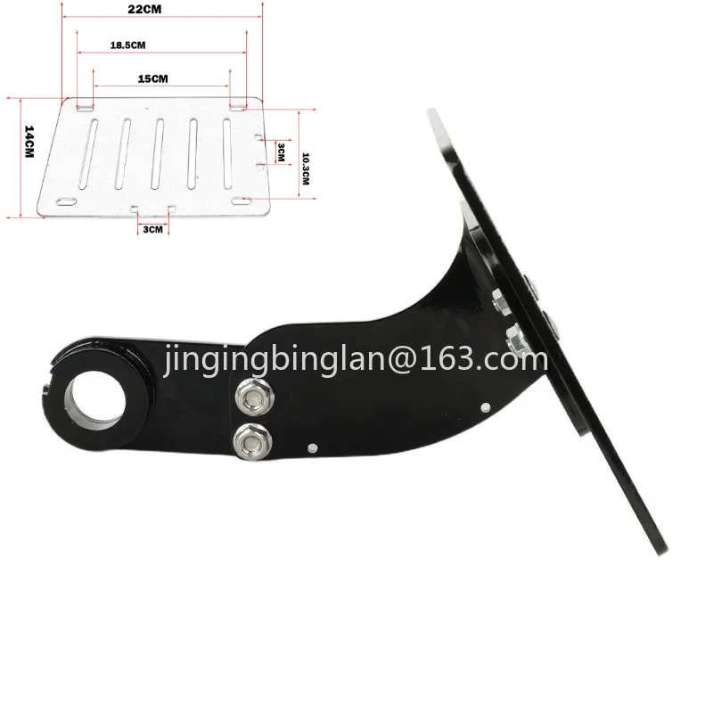 The soft-tail modified side license plate rack and the rear license plate rack supplied by the manufacturer in 2026