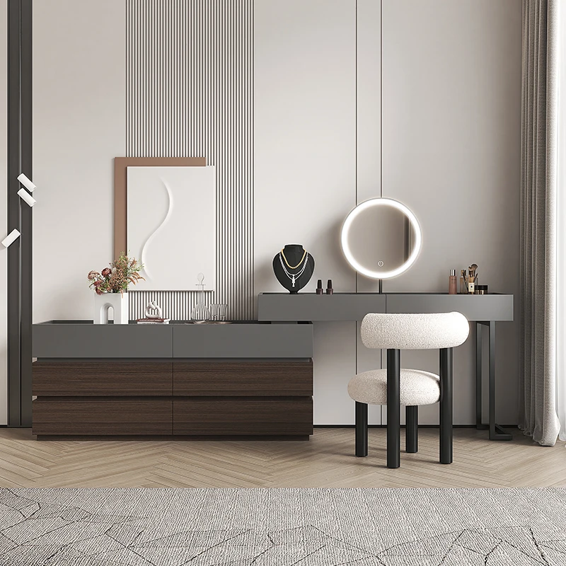 

Baby Mirror Vanity Tables Storage White Modern Wood White Drawer Vanity Tables Girl Makeup Nordic Schmink Tisch Home Furniture