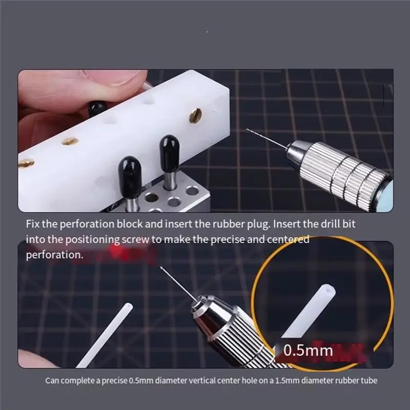 BEDW-Vertical Round Rod Punching Block Drilledrod Alignment Block Precision Center Punching Block