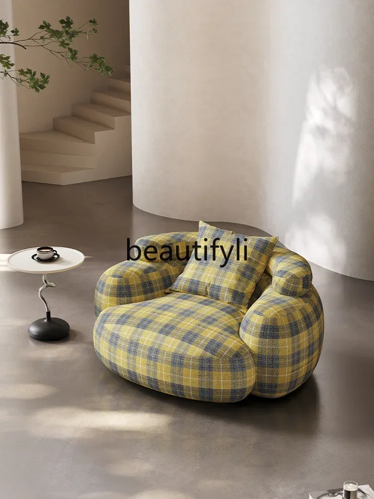

Italian light luxury single sofa chair simple leisure chair home balcony living room sofa0420