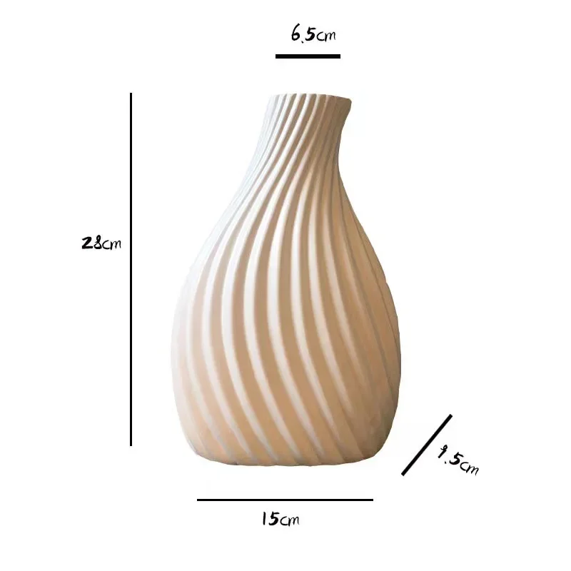 Nordic Imitation Ceramic Flower Vase Flower Hydroponic Pot Vase Home Desk Decorative Vases for Flowers Plant Wedding Decorations