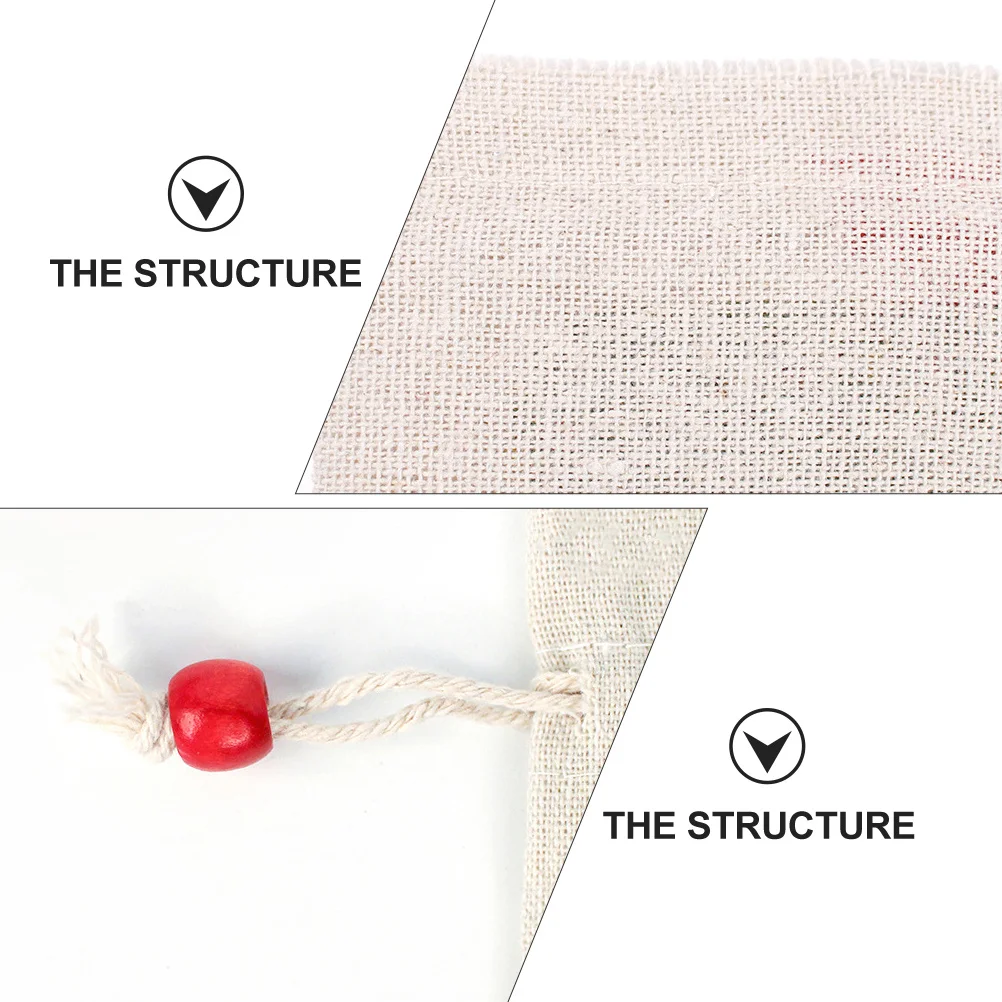 

5 Pcs Christmas Wrapping Bag Bags Chistmas Fabric Present Sacks Drawstring Package Packaging Bottle Holiday Favor Candy for