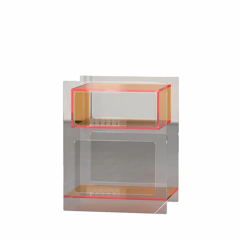 

Acrylic bedside table, fresh small bookshelf simple, bay window shelf small coffee table