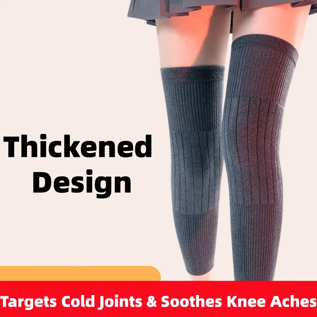 Unisex Wool Knee Warmers for Winter - Arthritis Relief, Anti-Slip & Sports-Ready | Cold-Proof for Chronic Knee Discomfort