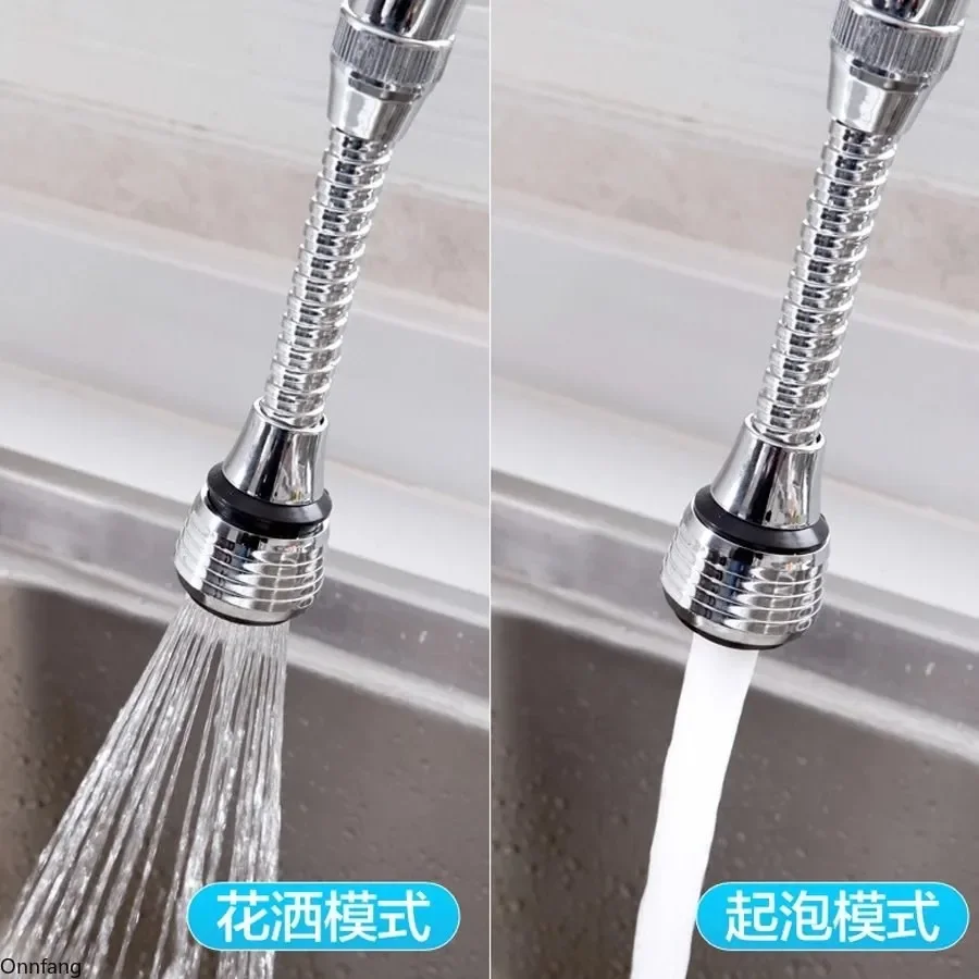 Water Saving Faucet Extension Tube, Water Saving Nozzle Filter, Kitchen Water Tap, Sink Faucet, Bathroom, 360 Degree Adjustment