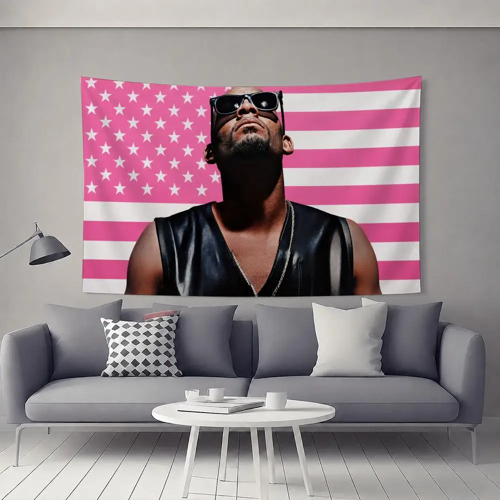 R K-Kelly Singer Tapestry Tapestry Flat Polyester Wall Hanging, Cozy Kids Bedside Decor Healing Home Accent Gift Wall Art
