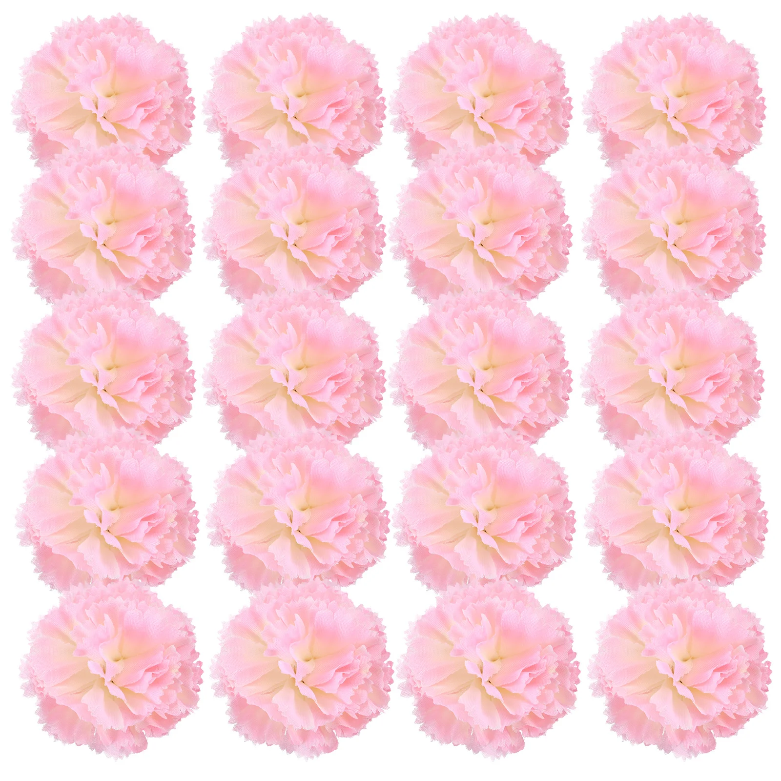 

20Pcs Simulation Carnation Wedding Decoration Romantic Flower Adornment DIY Silk False Flower Ornament for Home Party Scene