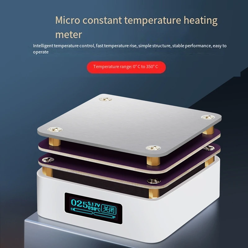 AA01-PD65W Mini Hot Plate Digital Soldering Preheating Rework Station PCB SMD Board Soldering Plate Heating Table Repair Tool