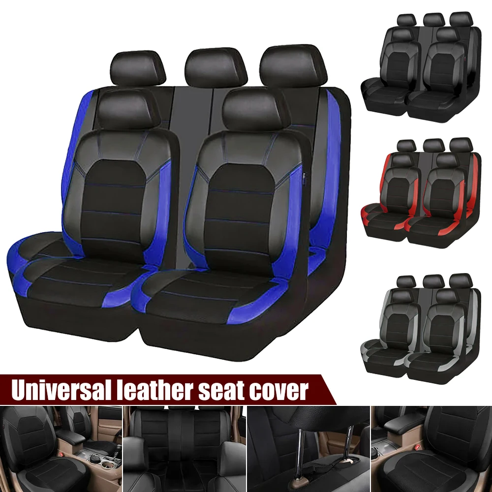 Car Cushion For Cayman 987C Cayenne Mancan Boxster 911 Panamera PU Leather Car Seat Cover With Fabric Front Rear Seat Protector