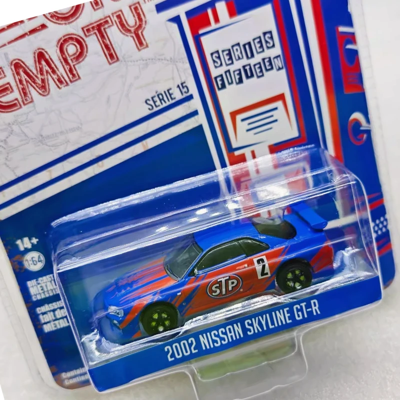 

Greenlight 1:64 Running in Empty Series 15-2002 Nissan Skyline GT-R (R34) -STP Коллекция игрушек Маленькие подарки Модель настенная подвеска
