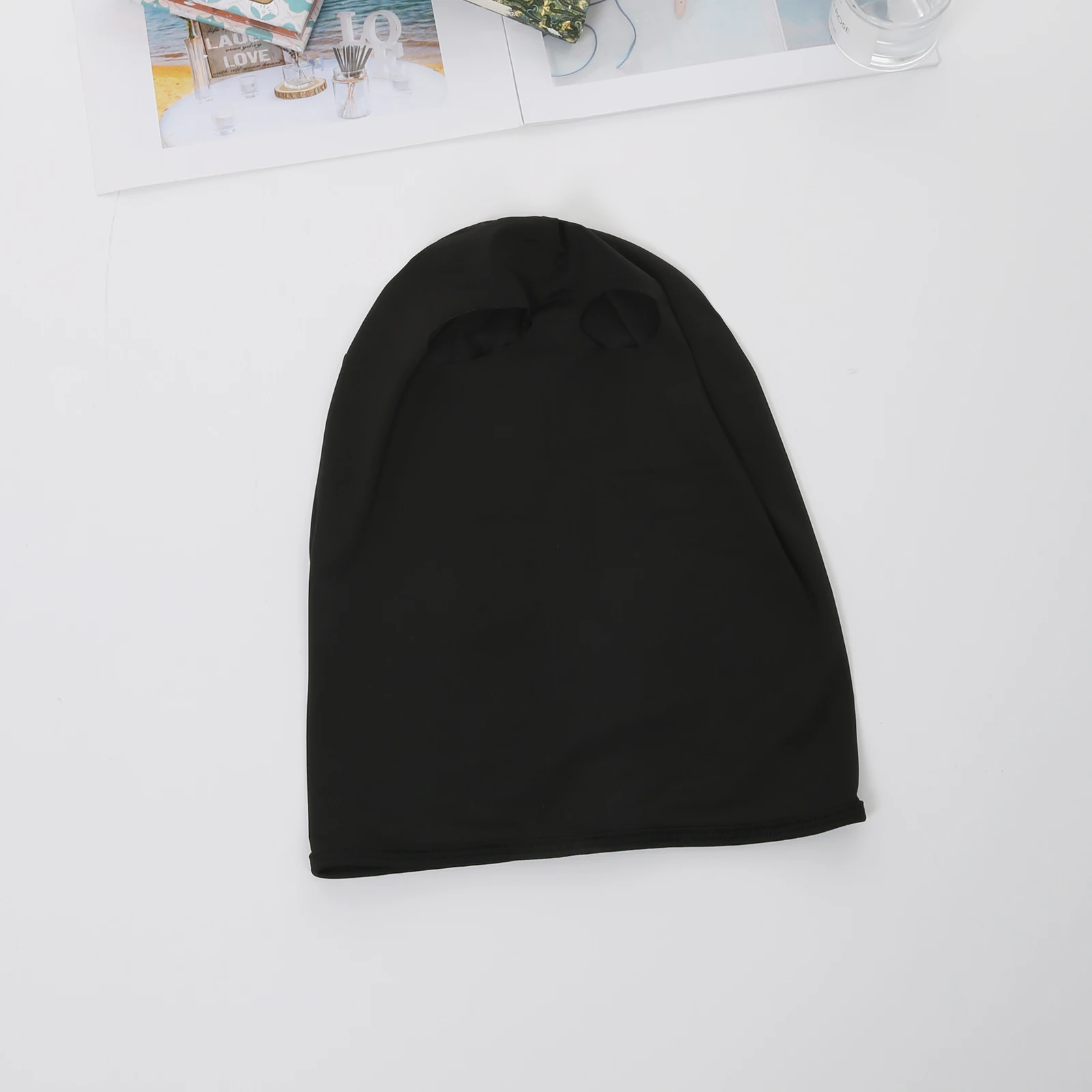 Balaclava-Mütze mit 2 Löchern, Vollgesichtsmaske für Männer, Motorrad- und Fahrrad-Kopf- und Nackenschutz, CS-Hut, Eisseide, UV-Schutz, Winddicht – Detail 2