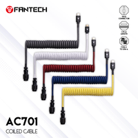 FANTECH AC701 Mechanical Keyboard Coiled Cable Type C Usb Port Cable Keyboard Aviator Desktop Computer Aviation Connector