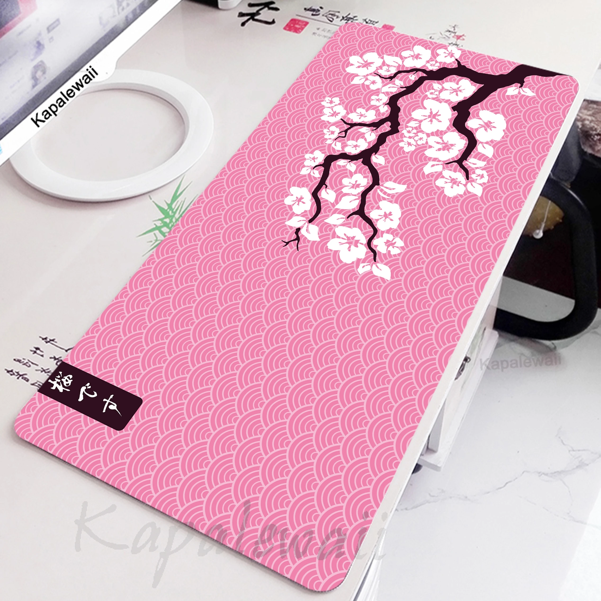 Japanese Style Mouse Pad Gaming Sakura Mousepad Cherry Bloom Mouse Mat Large Gamer Speed Keyboard Pads XXL Desk Mat 900x400mm