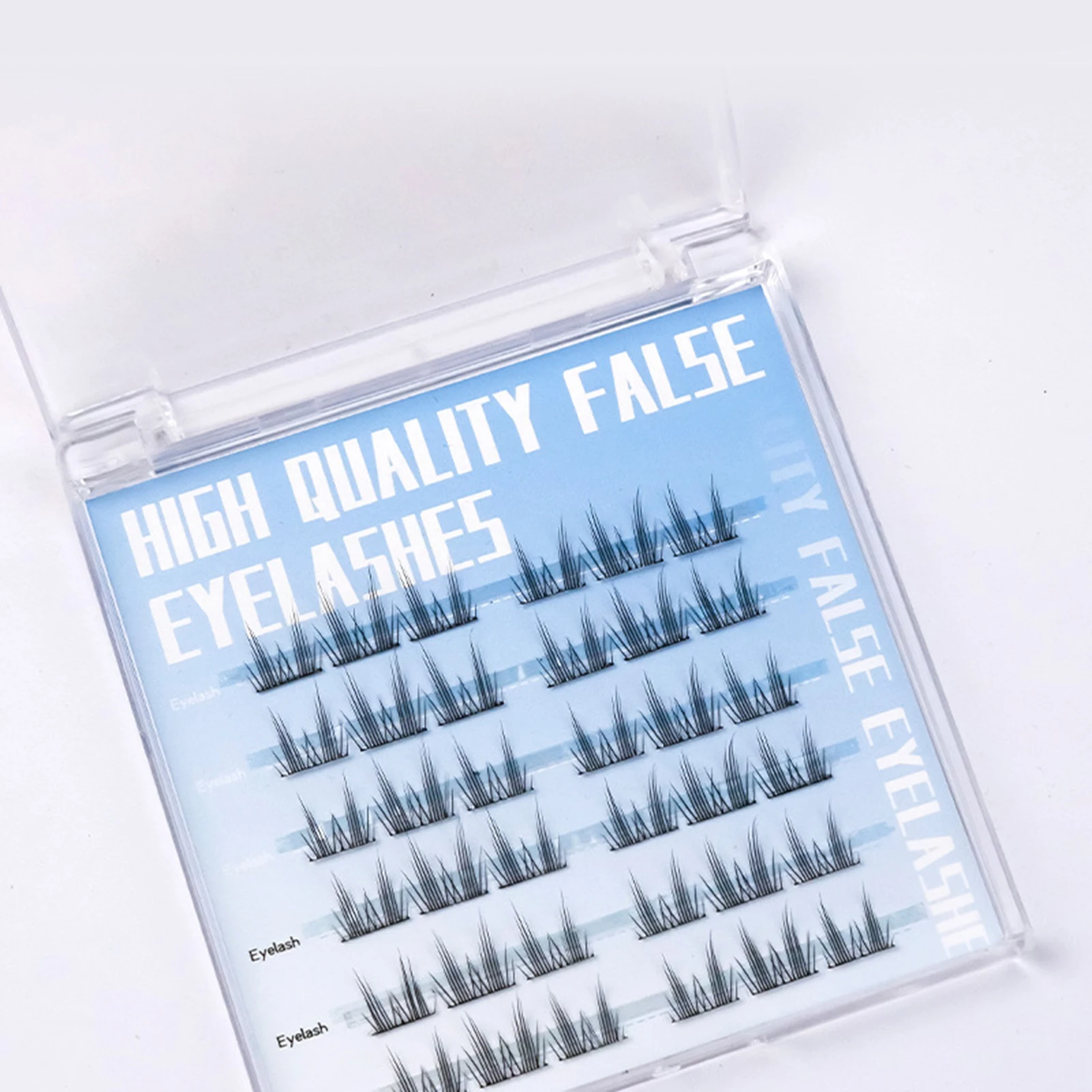 Extensões de cílios postiços finos, faça você mesmo, estilo de grupo de meninas kpop, clusters de cílios autoadesivos, cola livre, cílios individuais longos naturais