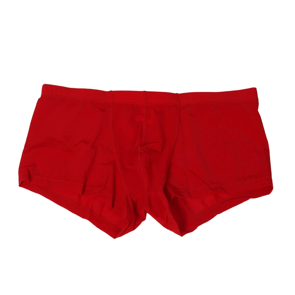 Homens ultra-fino sem costura sheer troncos boxer shorts de seda gelo bulge bolsa adulto roupa interior traje calcinha masculino clássico