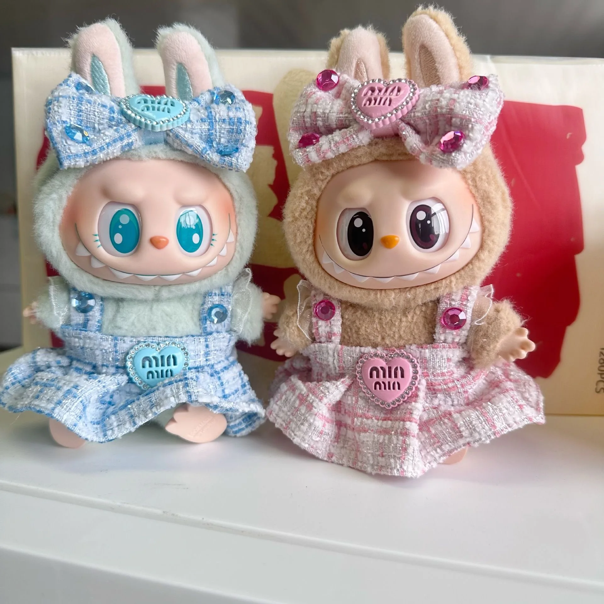 

17cm Mini Plush Doll'S Clothes Outfit Accessories For Korea Kpop Exo Labubu Idol Suit Clothing Fashion Dress Hair Accessories