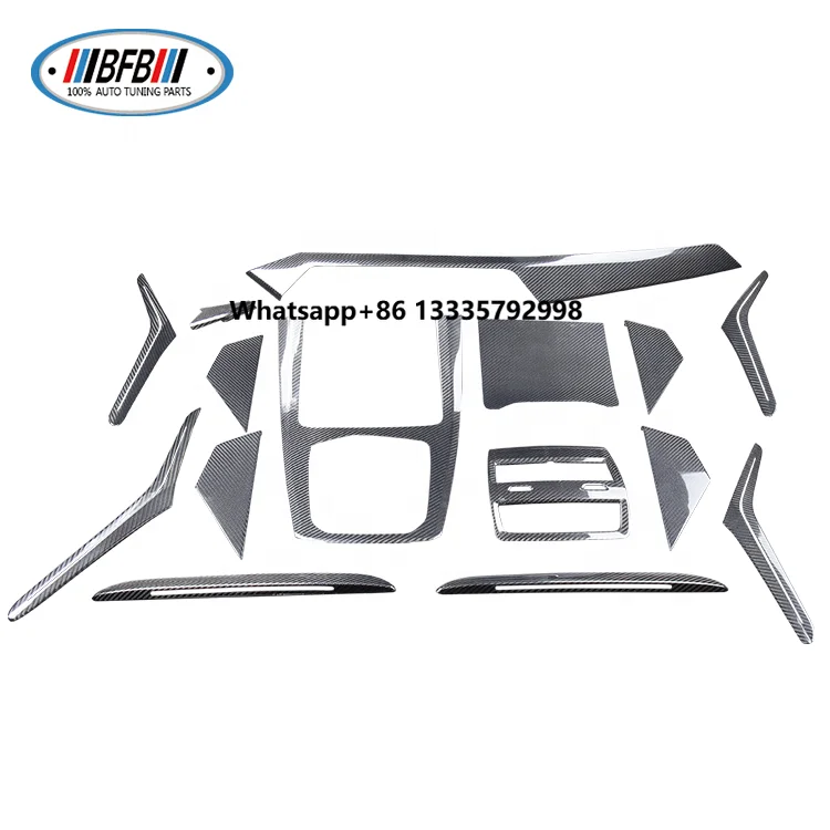 

Real Dry Carbon Fiber Interior Kits Dashboard Cover Center Console Panel Door Trims for X5 G05 X7 G07 2019up