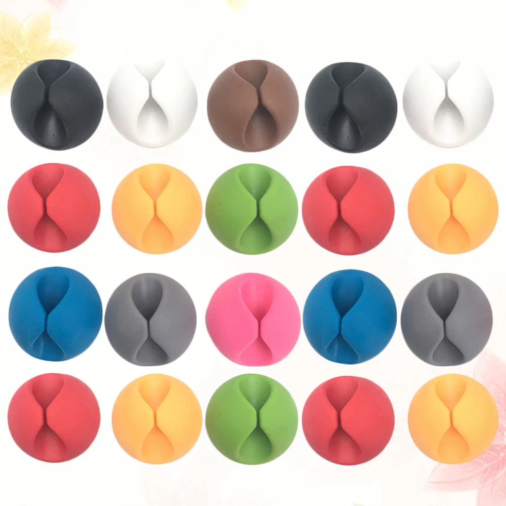 

20 PCS Fastener Cable Management Desk Clip Cord Organizer Electric Wire Clips for Home