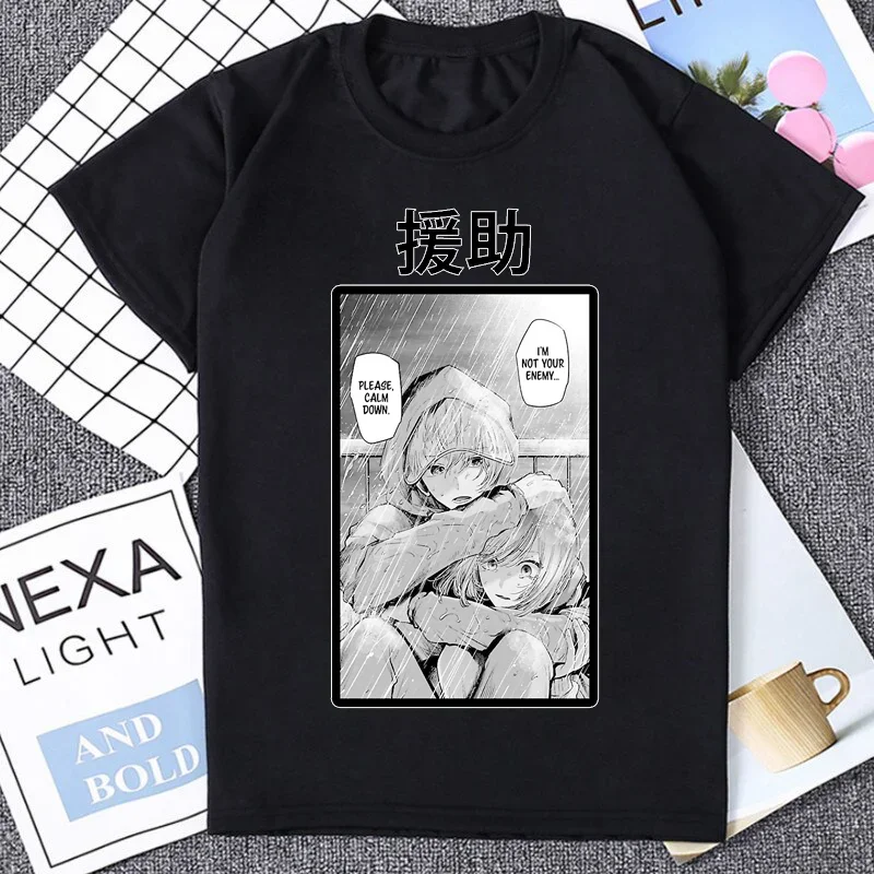 Anime T-shirt Women Oshi No Ko Ai Fashion 2024 Summer Cartoon Short Sleeve Tee Shirt Harajuku Cute Streetwear Y2k Clothes Tops