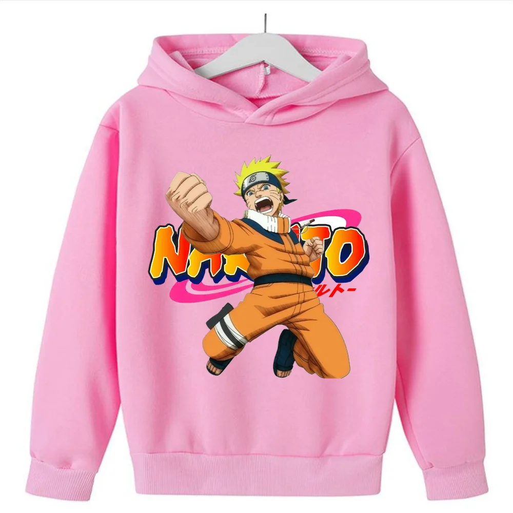 NARUTO Spring And Autumn Childrens Hoodie Shirt Cartoon Print Children Sportswear Sweater Jacket Baby Set Children's Blouse baby