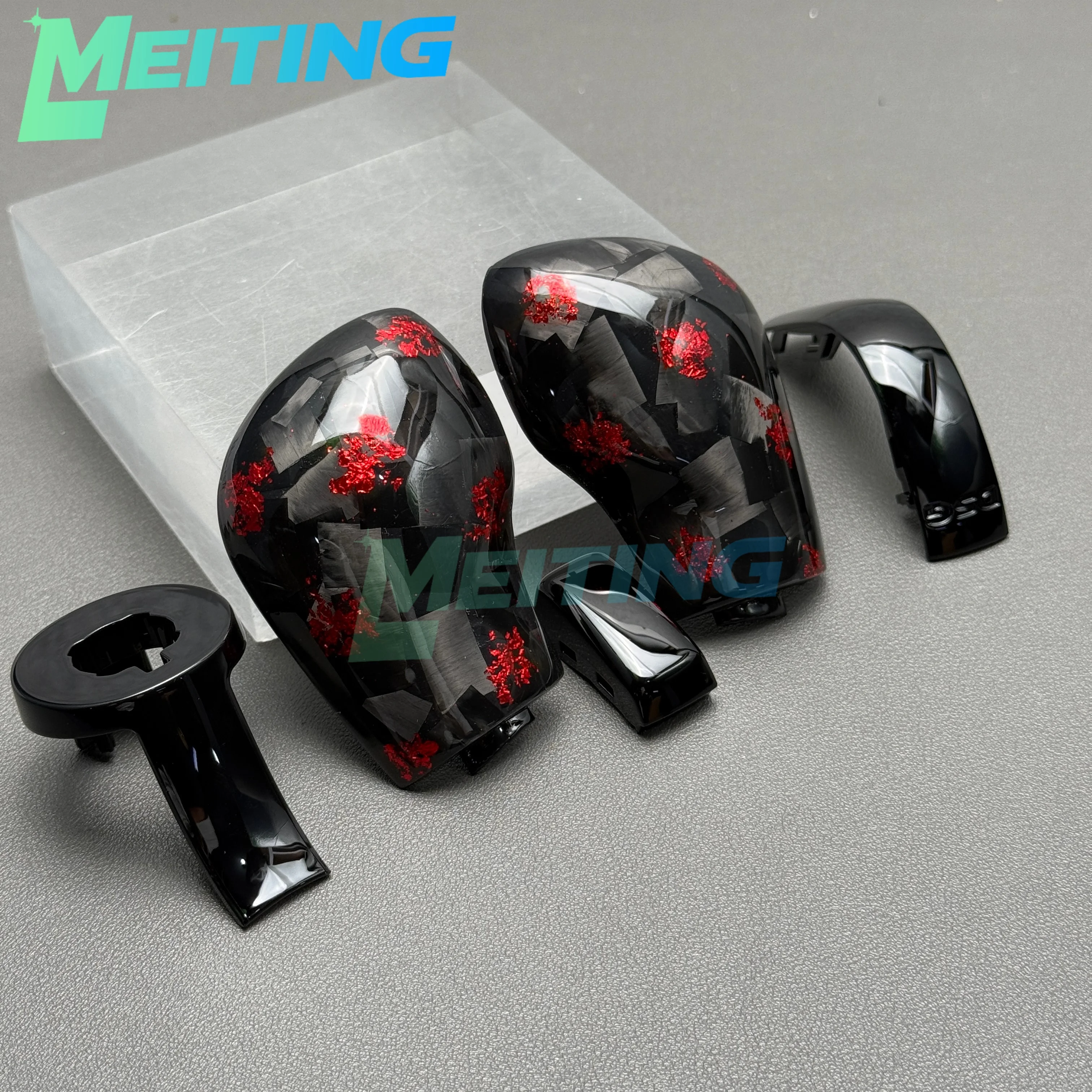 Car gear head side cover 4-piece set DSG modified forged carbon fiber material suitable for VW Golf 6 7 R GTI B7 B8 CC MK6 GLI