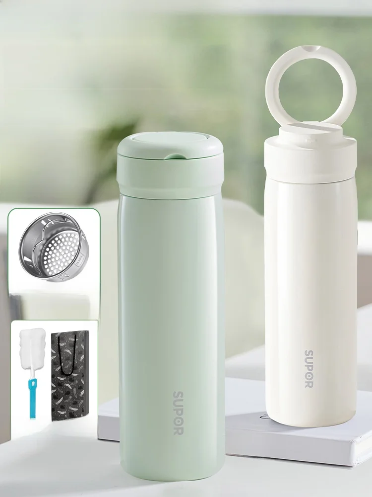 supor-stainless-steel-insulated-water-bottle-large-capacity-beverage-container-teacher's-day-gift-for-women-portable-thermal-cup