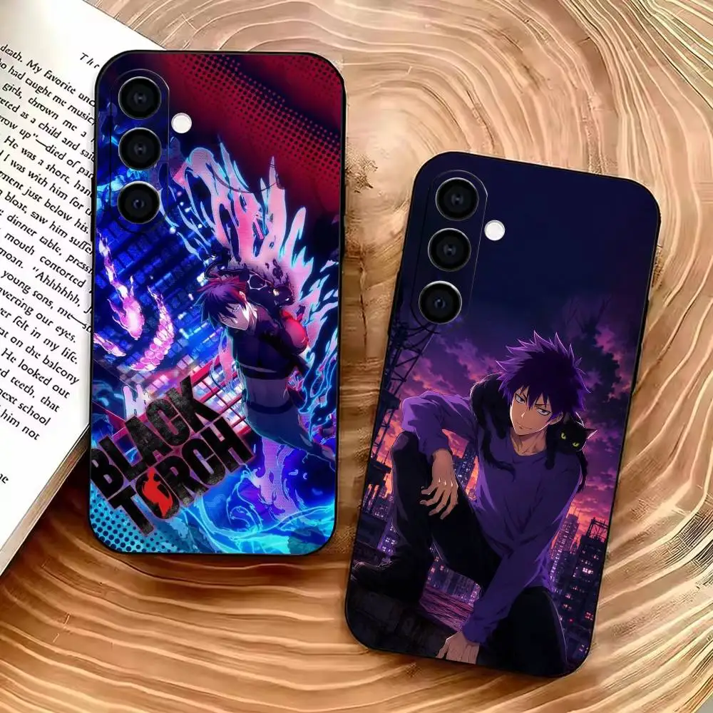 Black Torch new anime cool Stand Soft Silicone Phone Case Ultra Thin For Samsung A73 20,21s,22,31,32,52,53,72