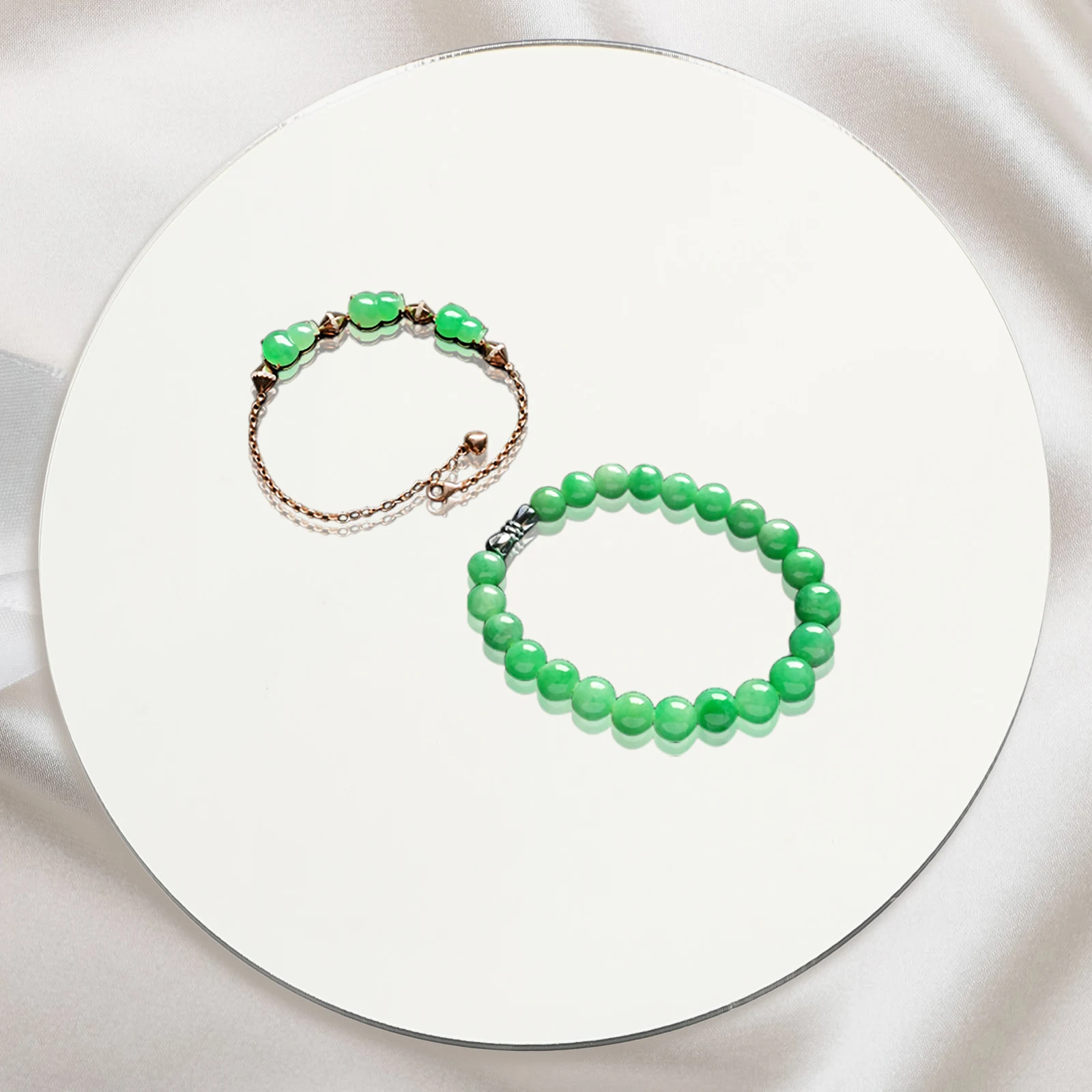 

3pcs Acrylic Reflective Mirror Board Round Photography Background Plate Studio Props For Jewelry Product Photo Display