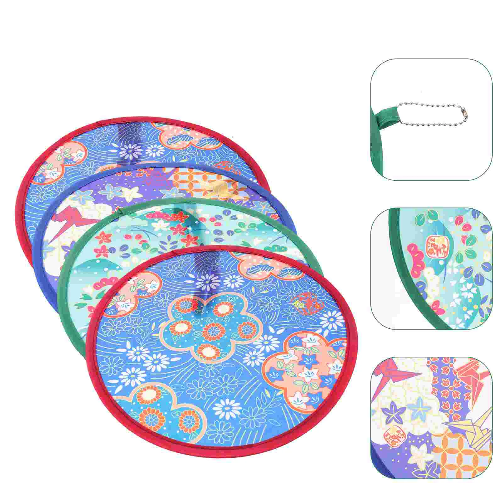 Retro Folding Fan Outdoor Playset Handheld Fans Slow Rebound Memory Steel Wire Dance Paddle