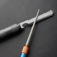 Outdoor Matte Mini EDC Knife Sharpening Rod Stainless Steel Emery Plated Emery Is Not Easy To Wear Fishing Hook Sharpener