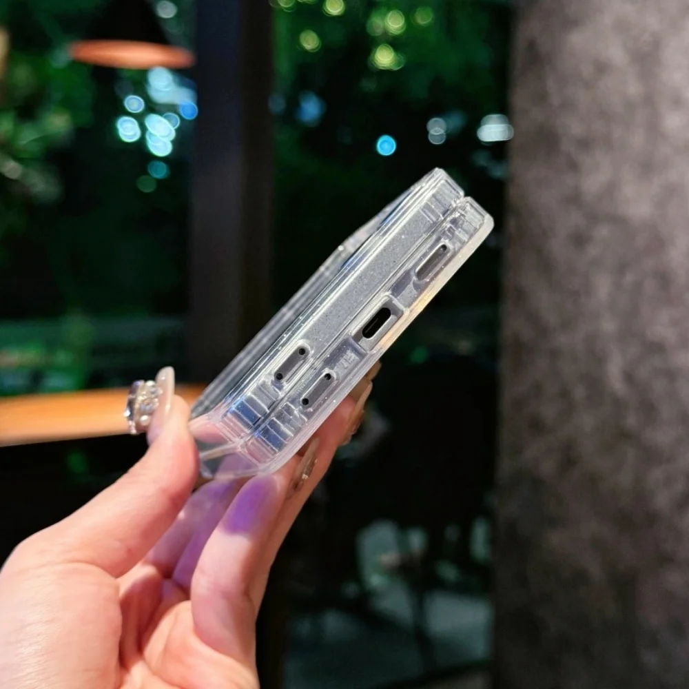 حافظة Z Flip 7 لامعة شفافة شحن لاسلكي Magsafe حافظات Funda لهاتف سامسونج جالاكسي Z Flip 7 6 5 4 3 Flip7fe حافظة شفافة