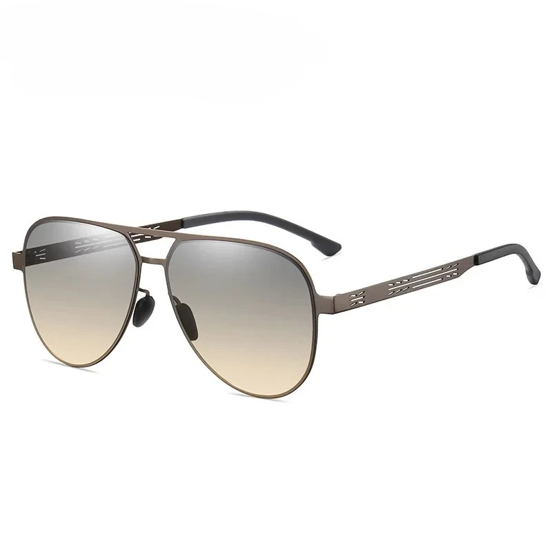 Gafas de sol para conducir para hombre, nueva moda, diseño de marca de lujo, marco de Metal, gafas resistentes a los rayos UV, protección ocular de alta calidad