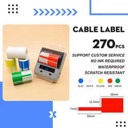 Detong Thermische Synthetische Papier 270PS Kabel Label Aufkleber Kompatibel Mit DP80 und DP30S Drucker