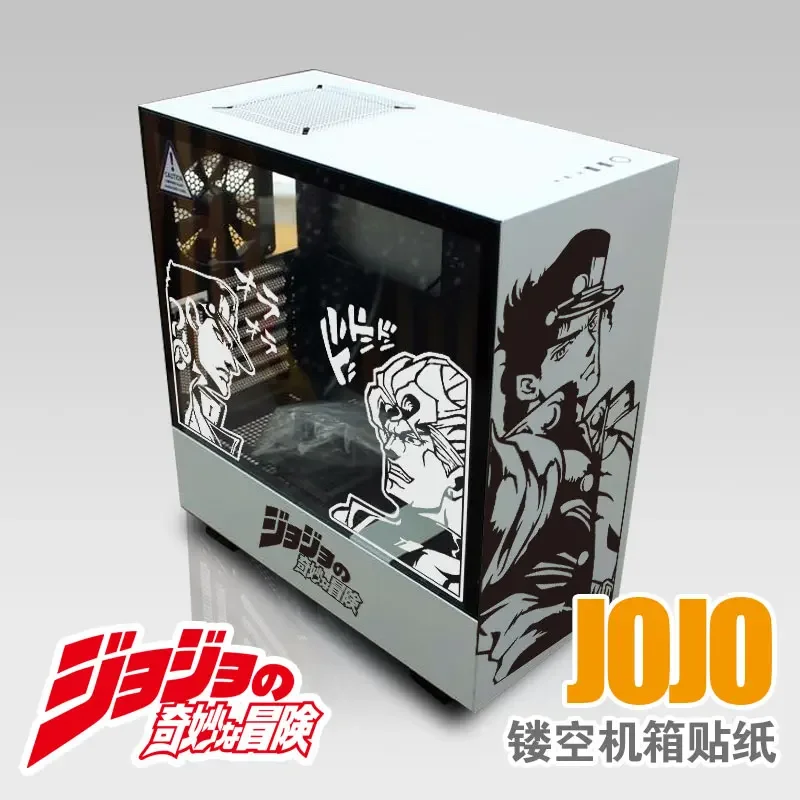 JOJO Anime PC Case Stickers Cartoon Waterproof Computer Glass Decorate Decal Hollowed out Removable Personality Sticker