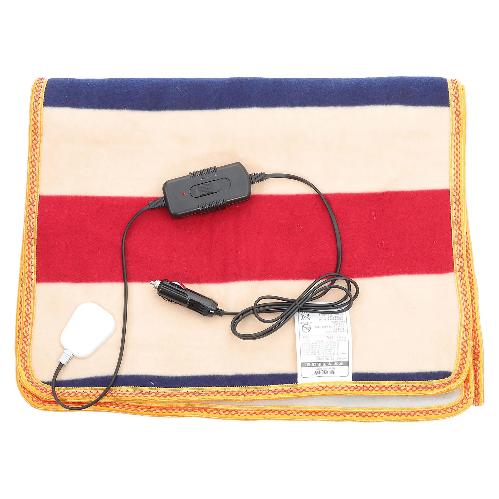 12V Heated Travel Blanket for Car Suv Truck Rv Compact Foldable Electric Car Blanket Warm Energy-Saving Winter Essential