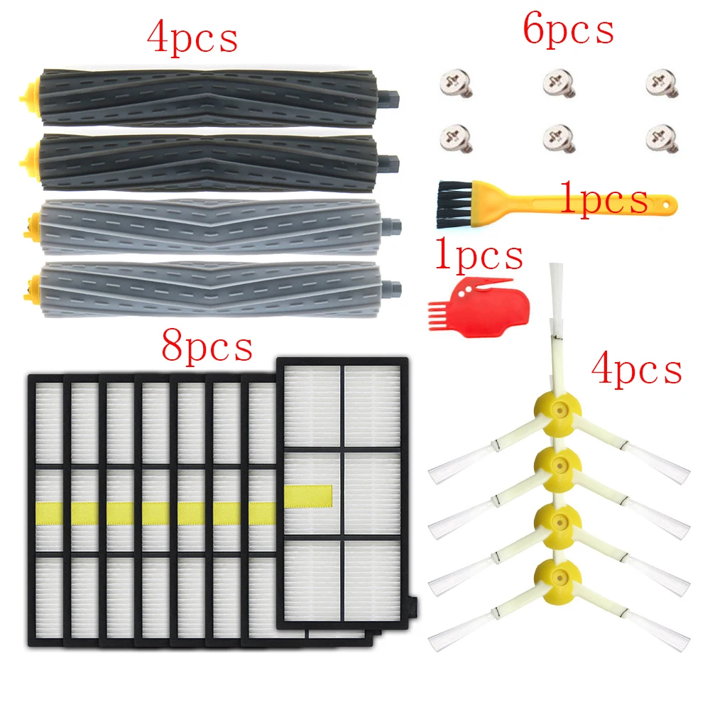 Parts Kit Brushes and Filters For IRobot Roomba Series 800 860 865 866 870 871 880 885 886 890 900 960 966 980