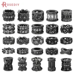 Gun Metal Black Color Brass Spacer Beads Bracelets Beads High Quality Jewelry Accessories Making Rosediy official-website