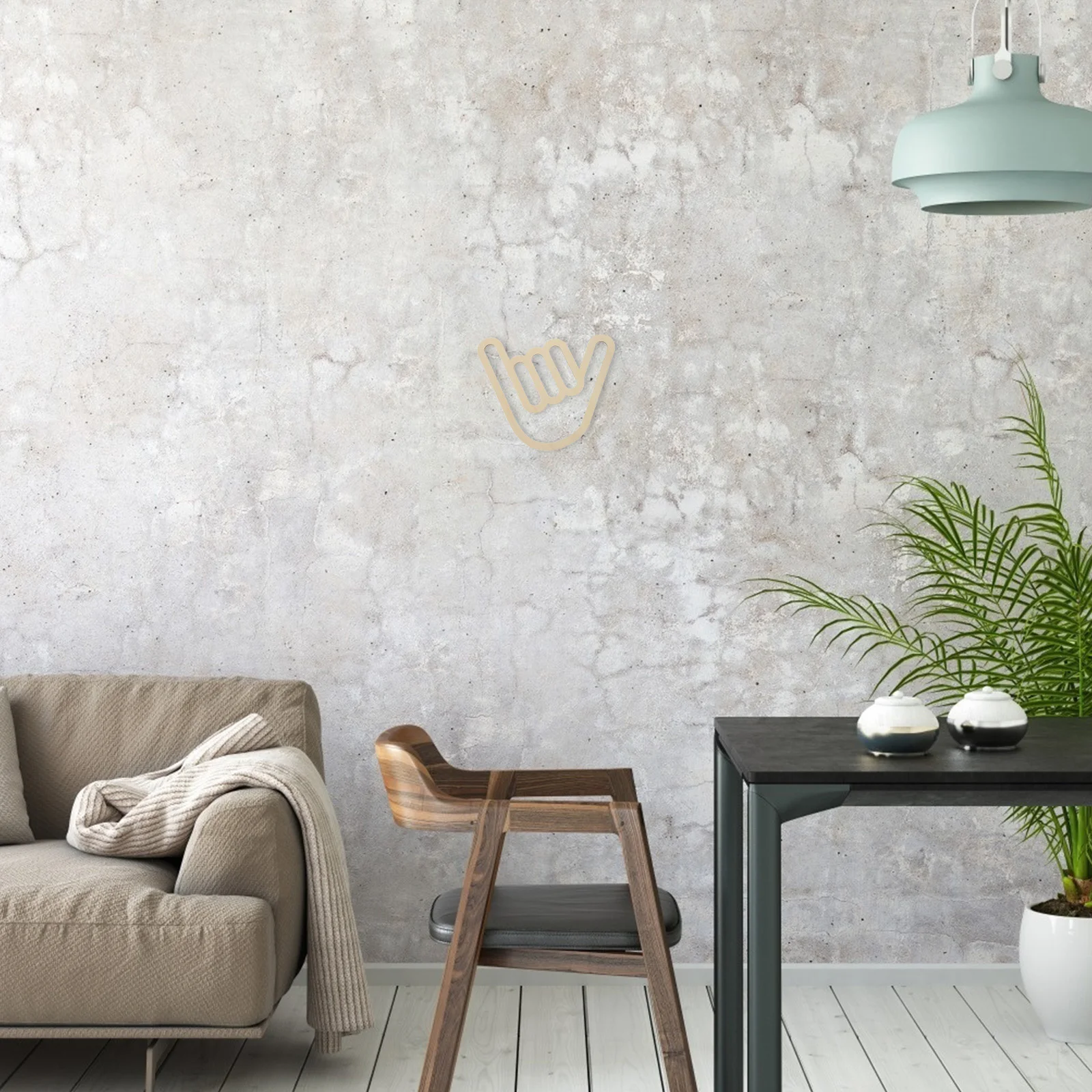 

Wooden Wall Art Hand Gesture Decorative Sticker for Bedroom Living Room Home Wall Decor Wooden Hanging Decor Photo Prop