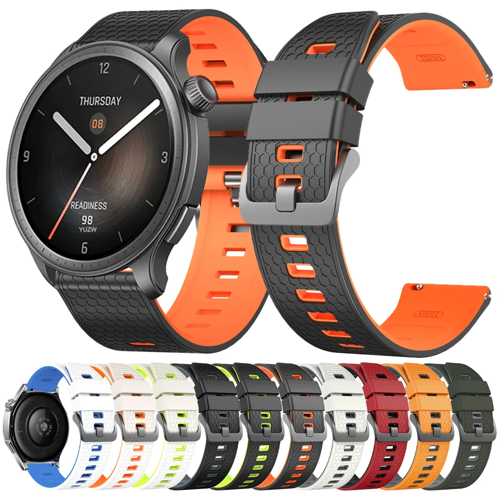 Bracelet de montre intelligente à dégagement rapide, 22mm, pour Amazfit Balance 2, pour Amazfit Bip 6 5 UNITY GTR 4/3/2, Bracelet de Sport en Silicone