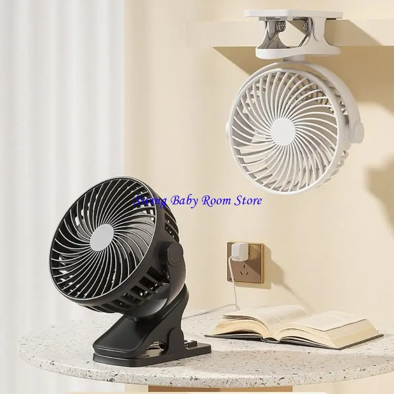 مروحة مقطع محمولة K1AD لمقاعد السيارة مع تدفقات الهواء القابلة للتعديل USB قابلة للشحن مروحة متعددة الوظائف في الهواء الطلق